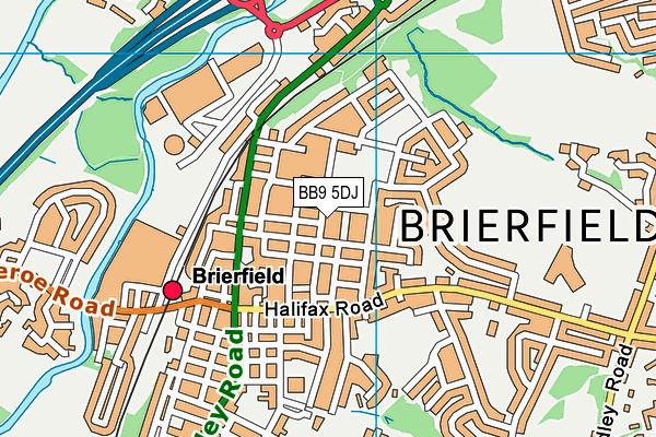 BB9 5DJ map - OS VectorMap District (Ordnance Survey)