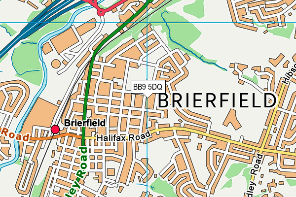 BB9 5DQ map - OS VectorMap District (Ordnance Survey)