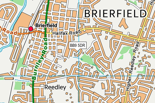 BB9 5DR map - OS VectorMap District (Ordnance Survey)