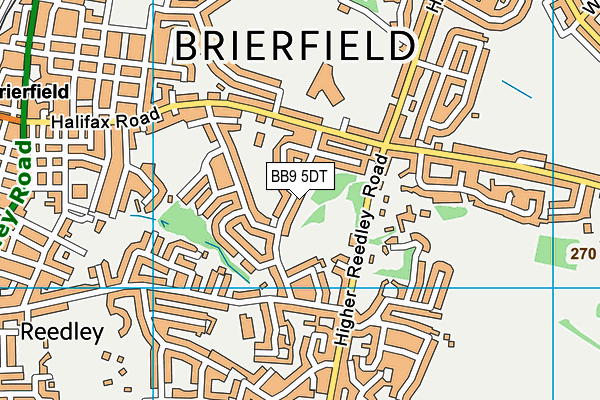 BB9 5DT map - OS VectorMap District (Ordnance Survey)