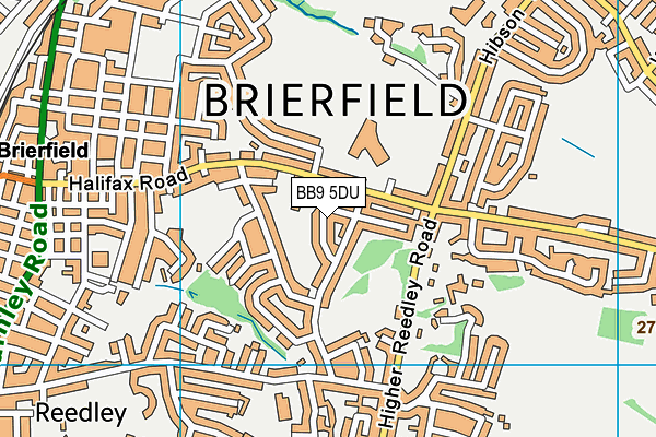 BB9 5DU map - OS VectorMap District (Ordnance Survey)