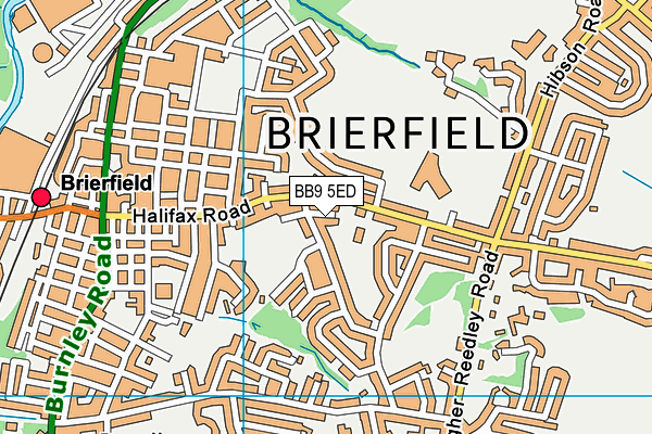 BB9 5ED map - OS VectorMap District (Ordnance Survey)