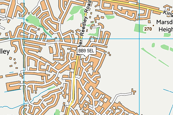 BB9 5EL map - OS VectorMap District (Ordnance Survey)