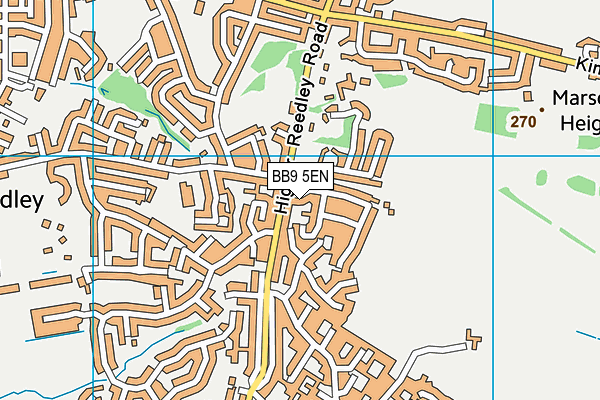 BB9 5EN map - OS VectorMap District (Ordnance Survey)