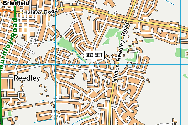 BB9 5ET map - OS VectorMap District (Ordnance Survey)
