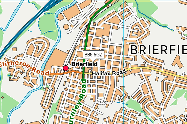 BB9 5GZ map - OS VectorMap District (Ordnance Survey)