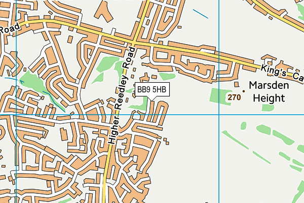 BB9 5HB map - OS VectorMap District (Ordnance Survey)