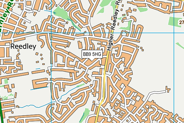 BB9 5HG map - OS VectorMap District (Ordnance Survey)