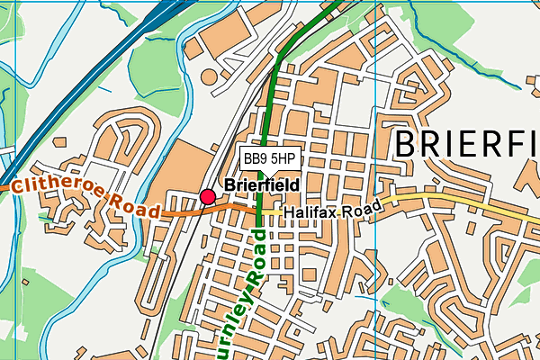 BB9 5HP map - OS VectorMap District (Ordnance Survey)