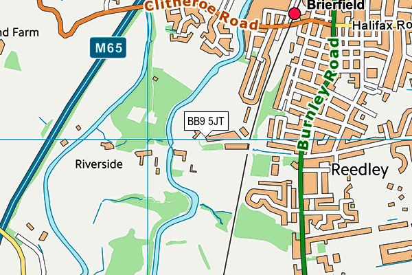 BB9 5JT map - OS VectorMap District (Ordnance Survey)