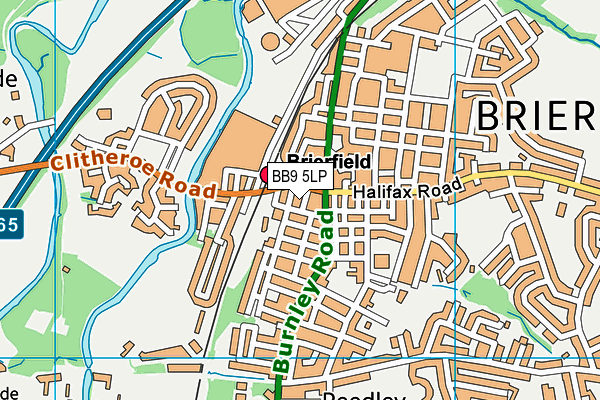 BB9 5LP map - OS VectorMap District (Ordnance Survey)