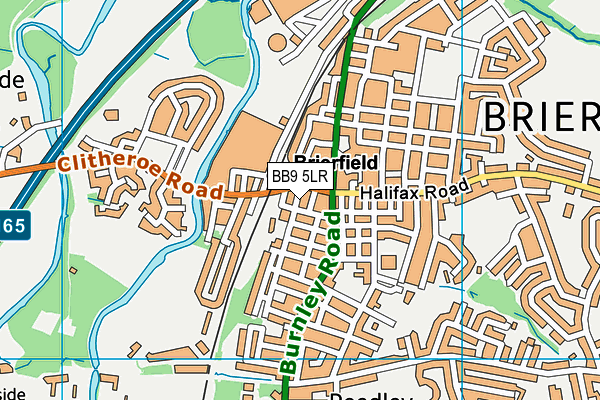 BB9 5LR map - OS VectorMap District (Ordnance Survey)