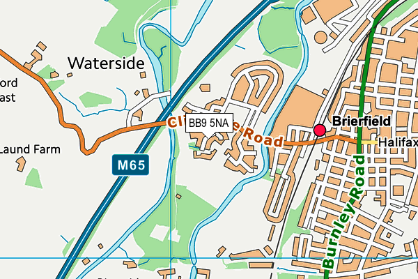 BB9 5NA map - OS VectorMap District (Ordnance Survey)