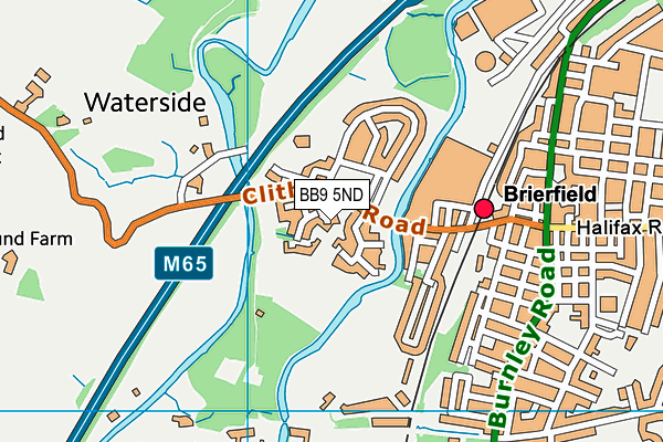 BB9 5ND map - OS VectorMap District (Ordnance Survey)