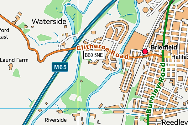 BB9 5NE map - OS VectorMap District (Ordnance Survey)