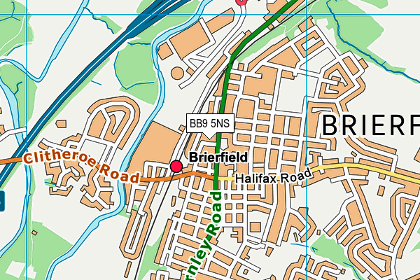 Bodies In Motion map (BB9 5NS) - OS VectorMap District (Ordnance Survey)