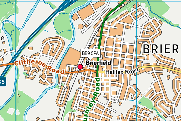BB9 5PA map - OS VectorMap District (Ordnance Survey)