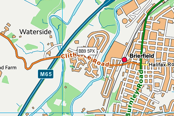BB9 5PX map - OS VectorMap District (Ordnance Survey)