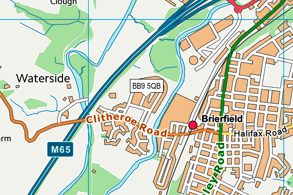 BB9 5QB map - OS VectorMap District (Ordnance Survey)