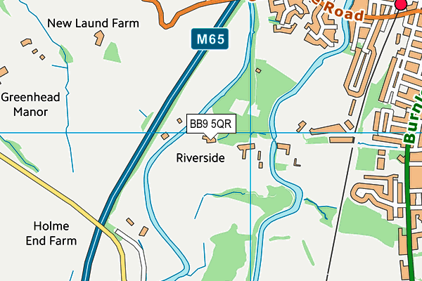 BB9 5QR map - OS VectorMap District (Ordnance Survey)