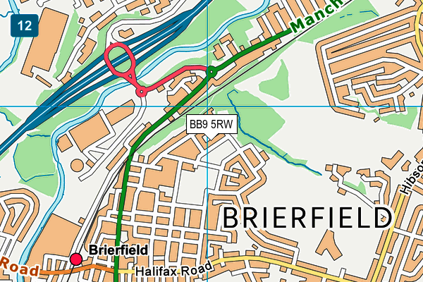 BB9 5RW map - OS VectorMap District (Ordnance Survey)