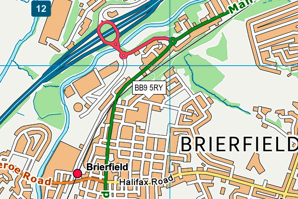 BB9 5RY map - OS VectorMap District (Ordnance Survey)
