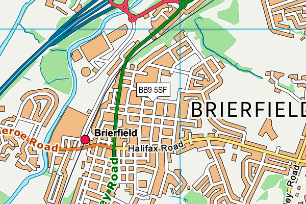 BB9 5SF map - OS VectorMap District (Ordnance Survey)