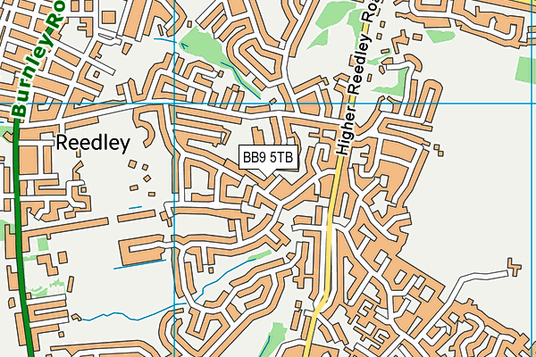 BB9 5TB map - OS VectorMap District (Ordnance Survey)