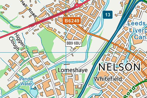 BB9 6BU map - OS VectorMap District (Ordnance Survey)