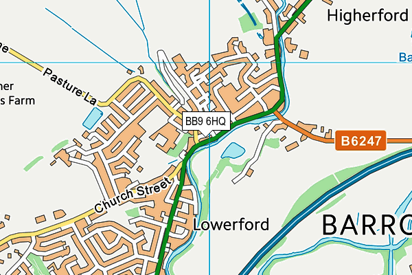 BB9 6HQ map - OS VectorMap District (Ordnance Survey)