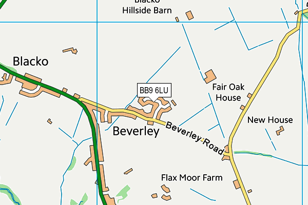 BB9 6LU map - OS VectorMap District (Ordnance Survey)