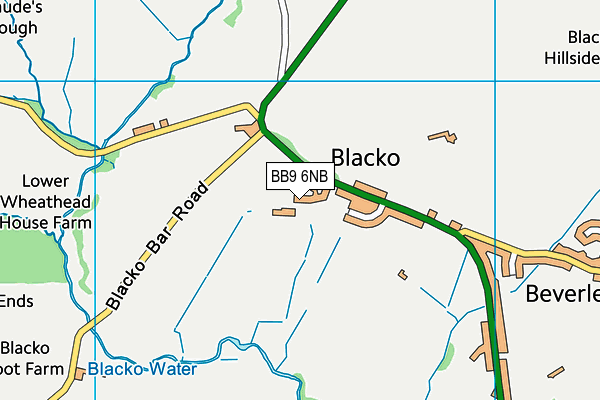 BB9 6NB map - OS VectorMap District (Ordnance Survey)