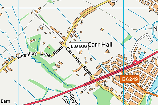 BB9 6QG map - OS VectorMap District (Ordnance Survey)