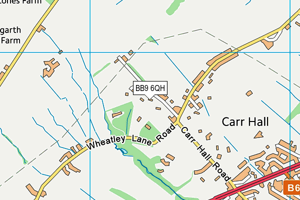 BB9 6QH map - OS VectorMap District (Ordnance Survey)