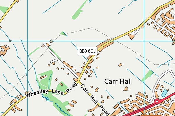 BB9 6QJ map - OS VectorMap District (Ordnance Survey)