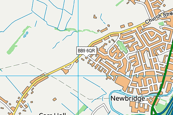 BB9 6QR map - OS VectorMap District (Ordnance Survey)