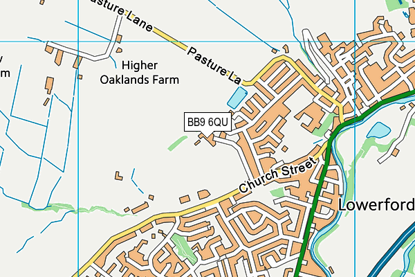 BB9 6QU map - OS VectorMap District (Ordnance Survey)