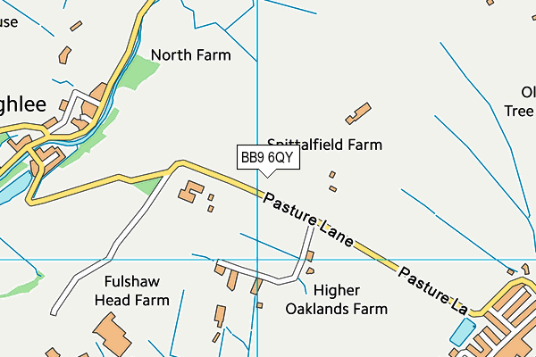 BB9 6QY map - OS VectorMap District (Ordnance Survey)