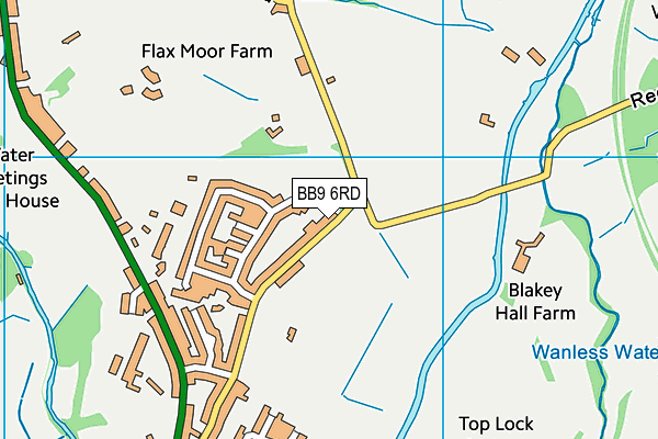 BB9 6RD map - OS VectorMap District (Ordnance Survey)