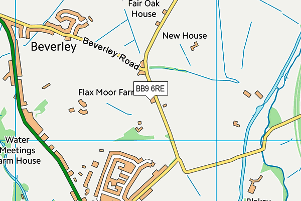 BB9 6RE map - OS VectorMap District (Ordnance Survey)