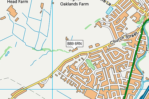 BB9 6RN map - OS VectorMap District (Ordnance Survey)