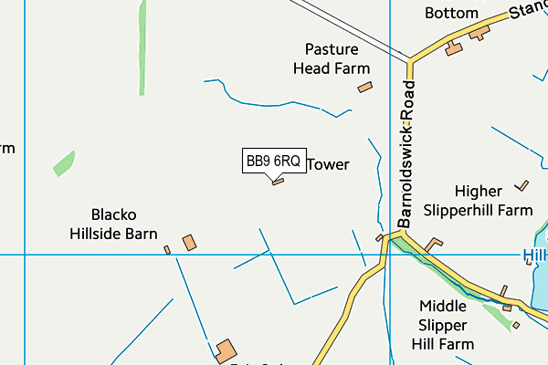 BB9 6RQ map - OS VectorMap District (Ordnance Survey)