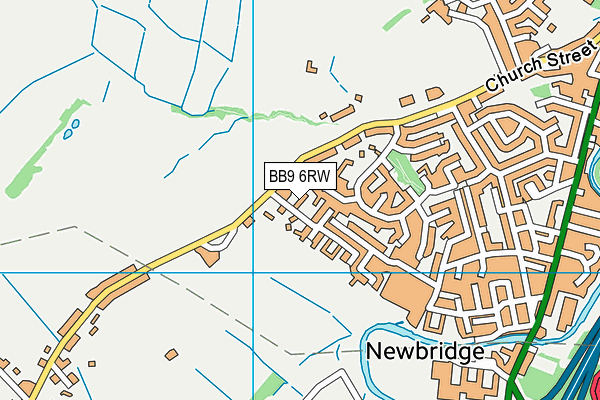 BB9 6RW map - OS VectorMap District (Ordnance Survey)