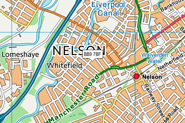 BB9 7BF map - OS VectorMap District (Ordnance Survey)