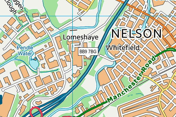 BB9 7BG map - OS VectorMap District (Ordnance Survey)