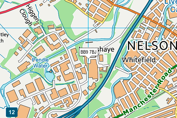 BB9 7BJ map - OS VectorMap District (Ordnance Survey)