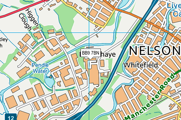 BB9 7BN map - OS VectorMap District (Ordnance Survey)