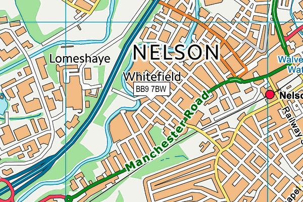 BB9 7BW map - OS VectorMap District (Ordnance Survey)