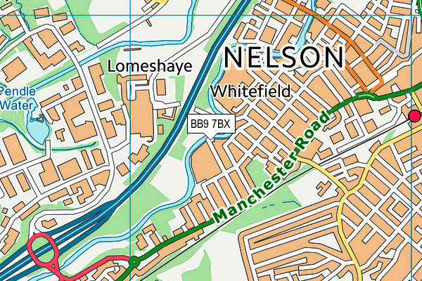 BB9 7BX map - OS VectorMap District (Ordnance Survey)