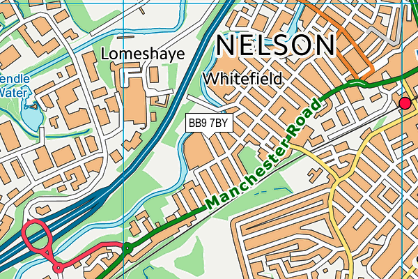 BB9 7BY map - OS VectorMap District (Ordnance Survey)